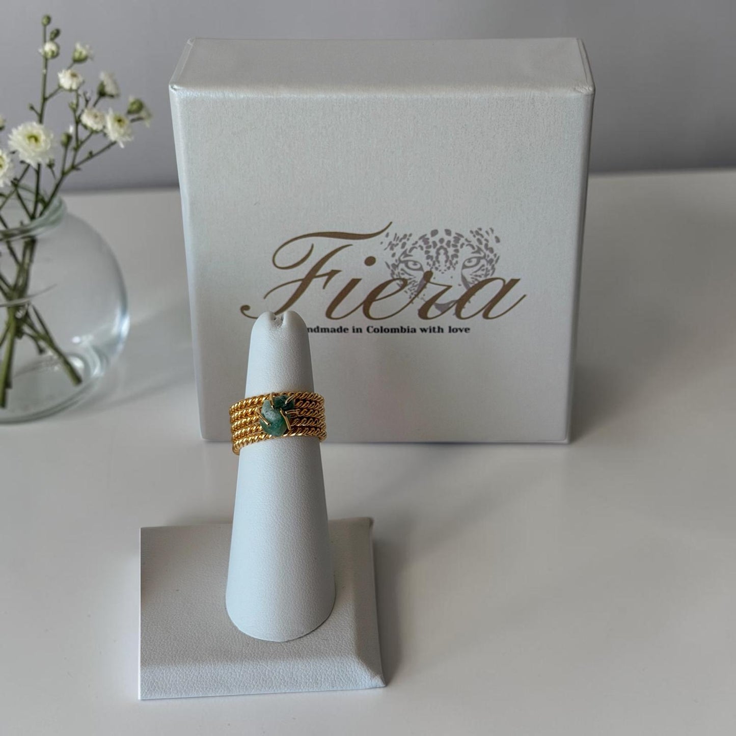 Olive Emerald Ring
