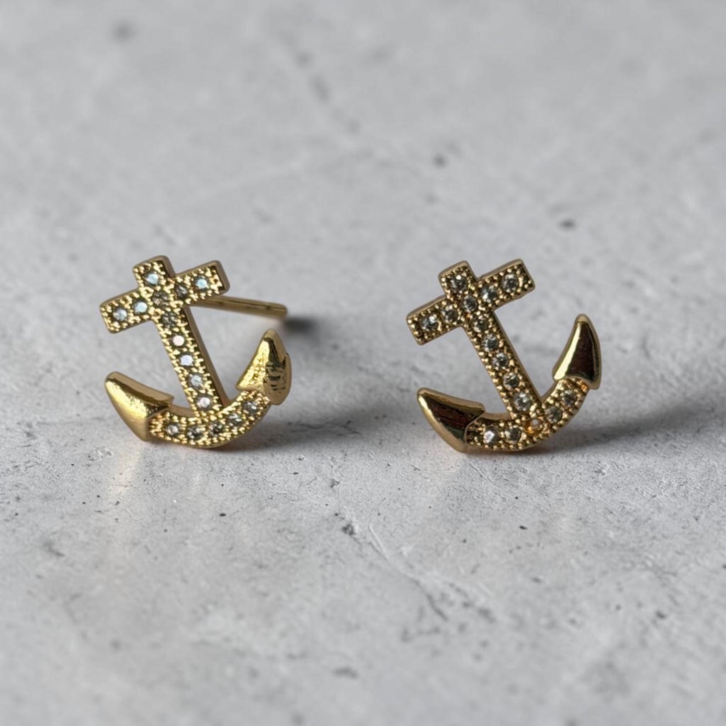 Marina Anchor Stud Earrings