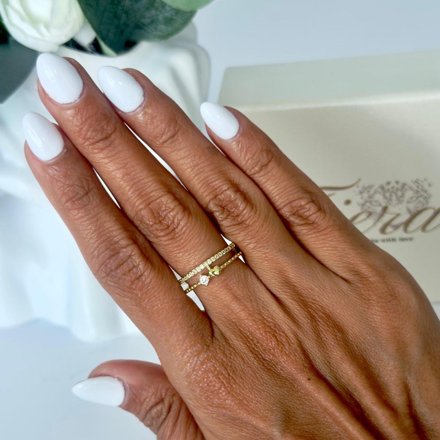 Cleo Heart Link Ring