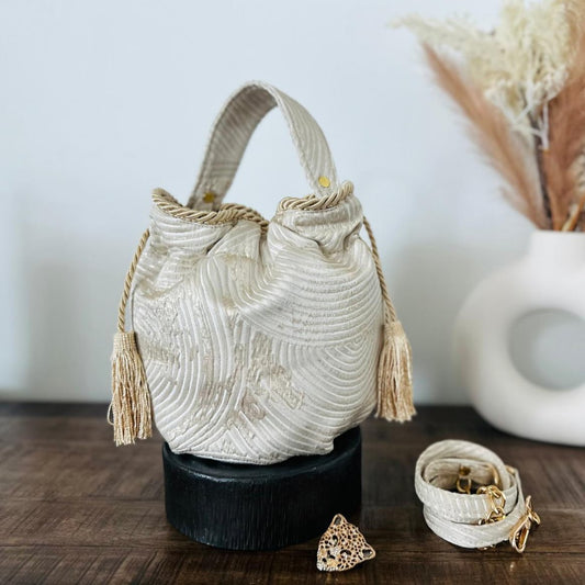 Gold Gleam Bucket Bag