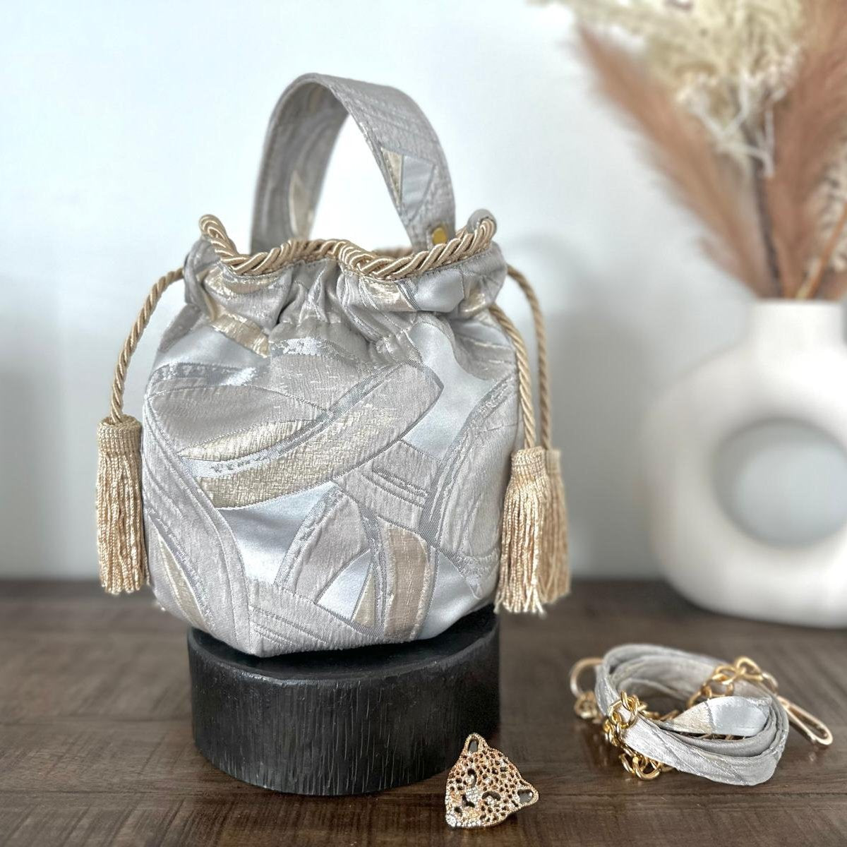 Silver Chic Bucket Bag