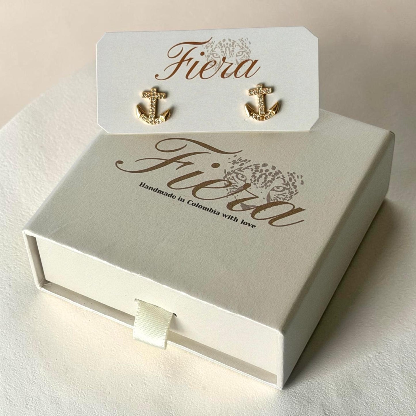 Marina Anchor Stud Earrings