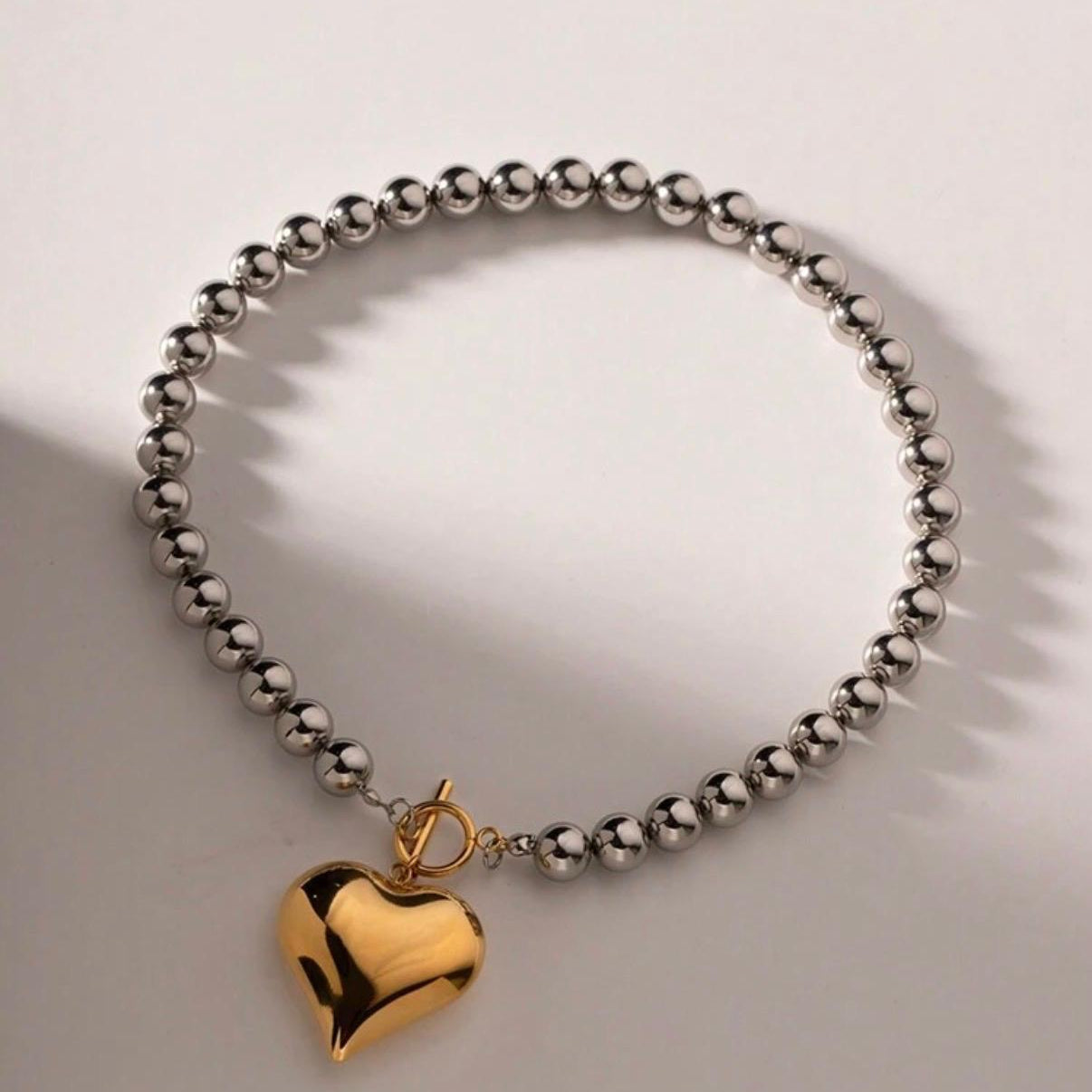 Belinda Mixed Metal Heart Layering Necklace Set