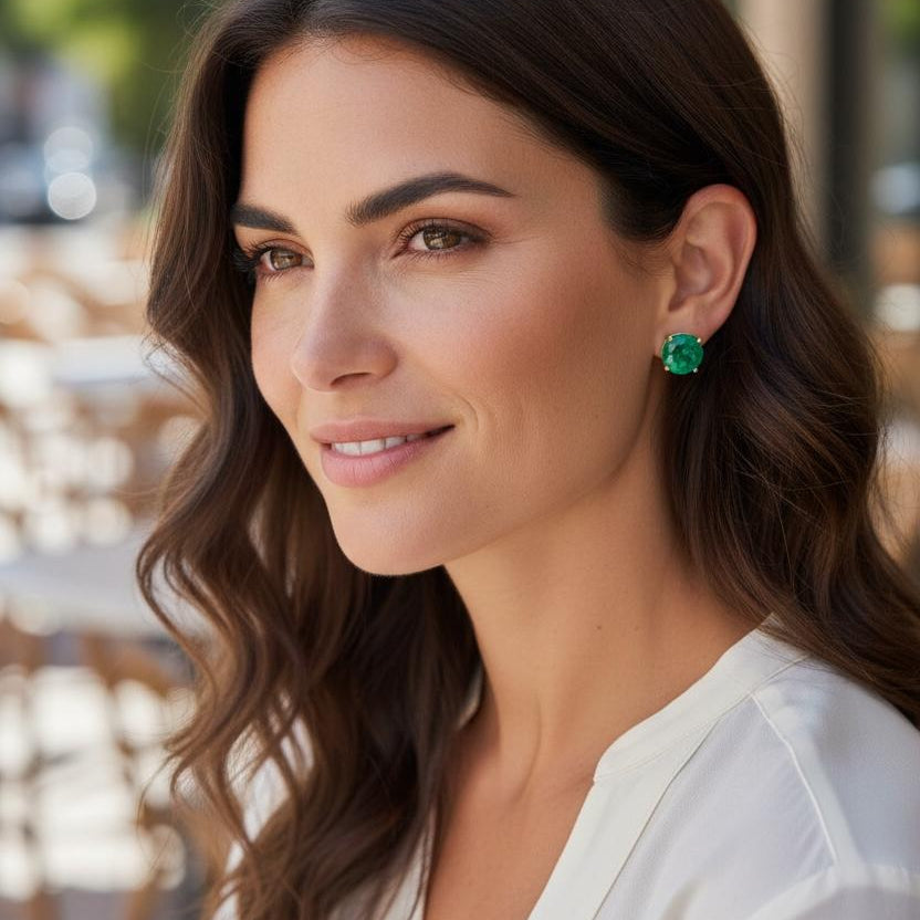 Amber Studs