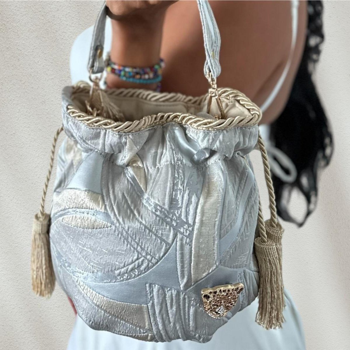 Silver Chic Bucket Bag