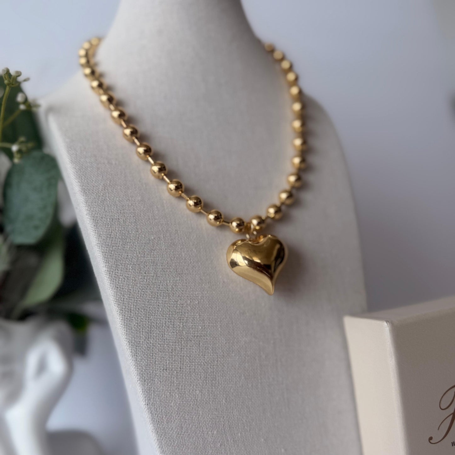 Lola Golden Heart Layering Necklace Set