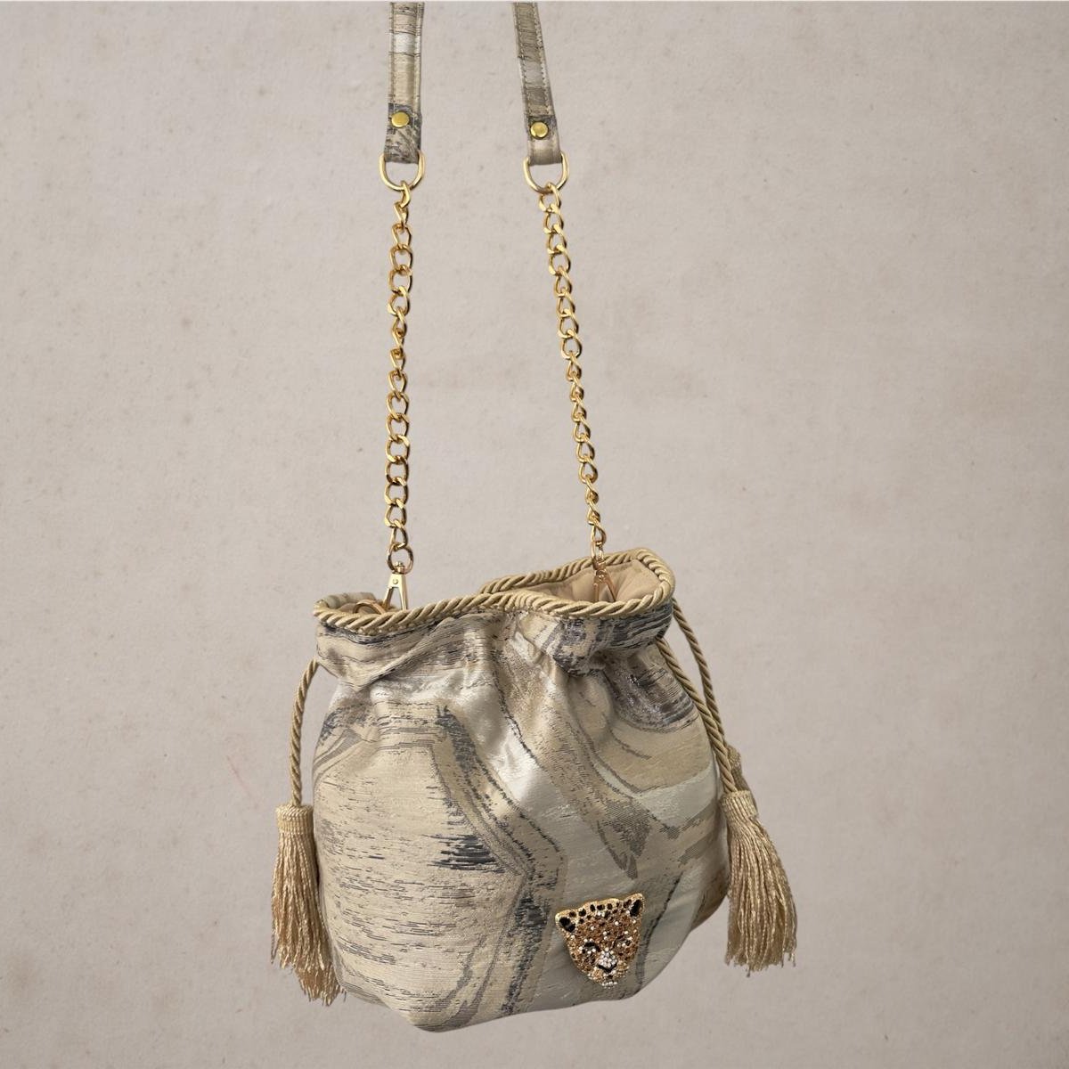 Golden Moon Bucket Bag