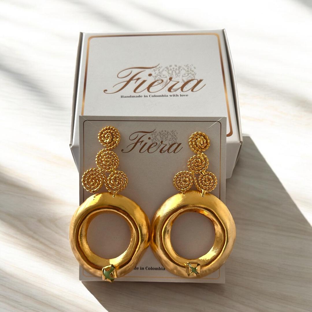 Emma Green Stone Earrings