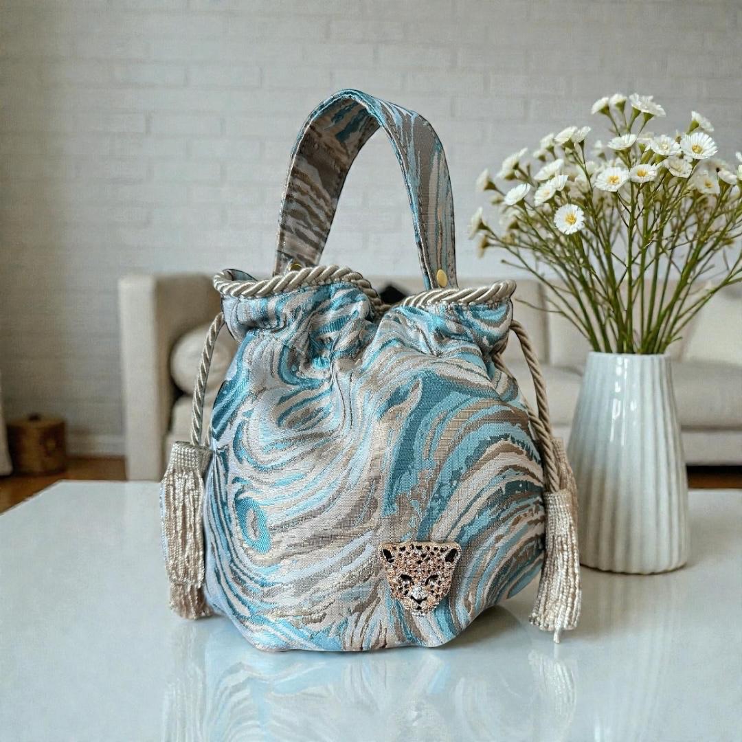 Glowing beauty bucket bag