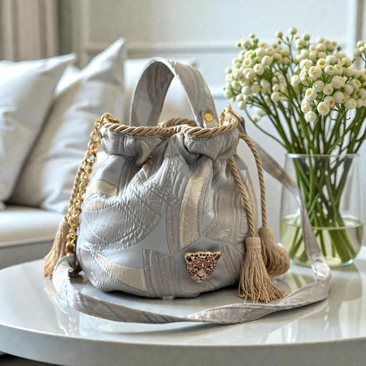 Silver Chic Bucket Bag