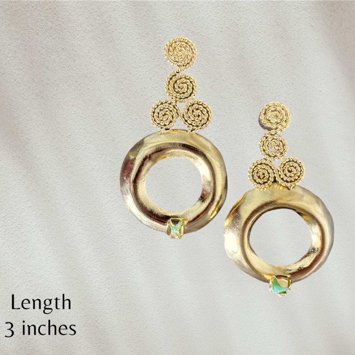 Emma Green Stone Earrings